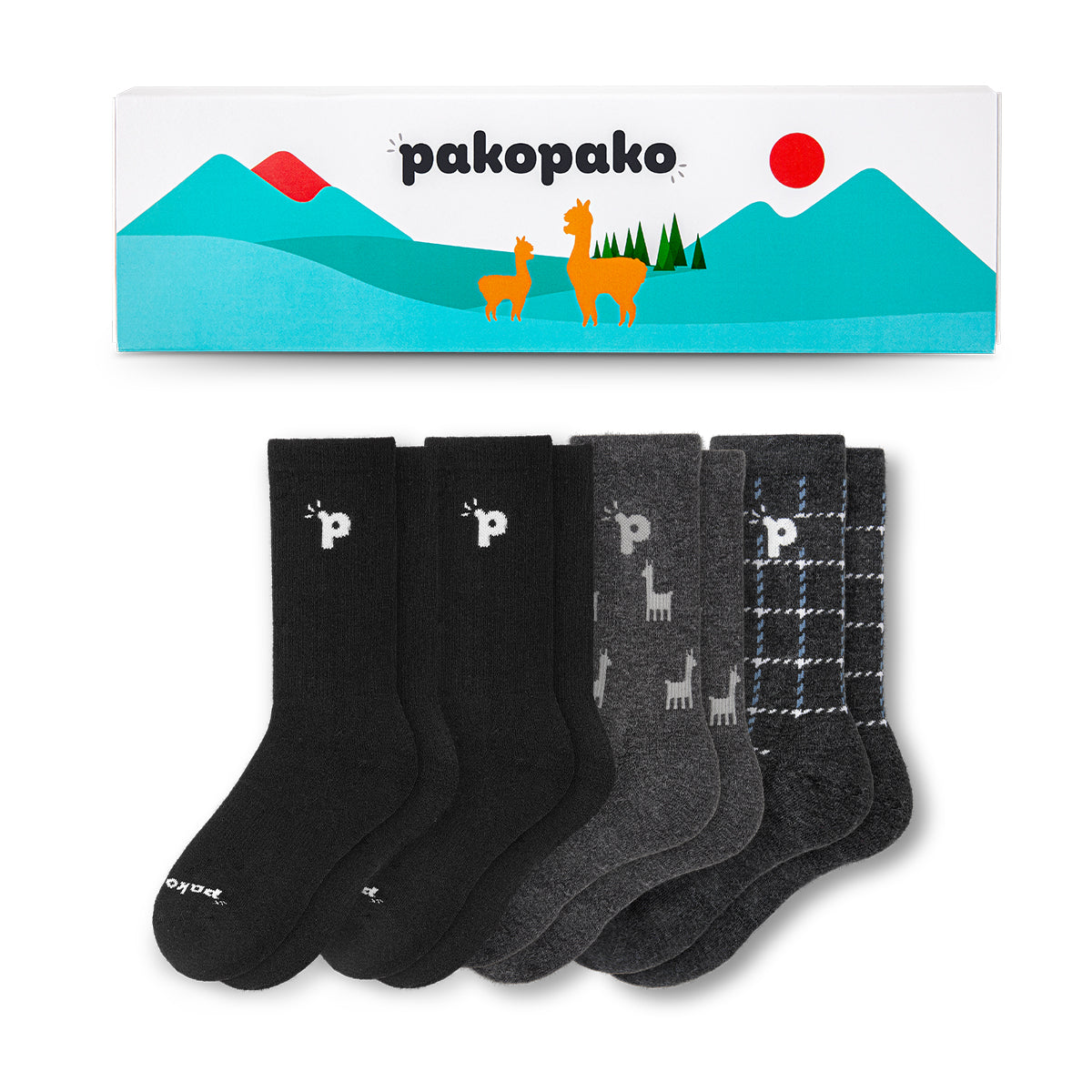 Laden Sie das Bild in den Galerie-Viewer, pakopako Alpakasocken Geschenkbox Männer