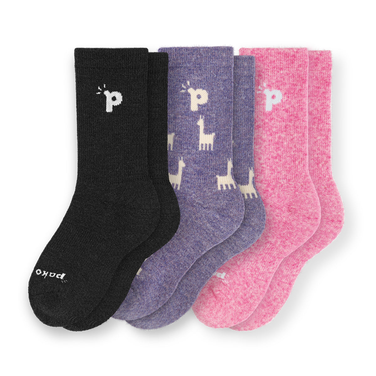 Laden Sie das Bild in den Galerie-Viewer, 3er Pack - pakopako Crew Socken Frauen