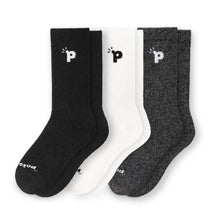 Laden Sie das Bild in den Galerie-Viewer, 3er Pack - pakopako Crew Socken Männer