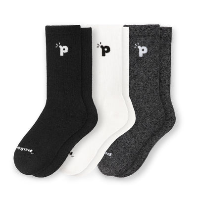 Laden Sie das Bild in den Galerie-Viewer, 3er Pack - pakopako Crew Socken Männer - pakopako