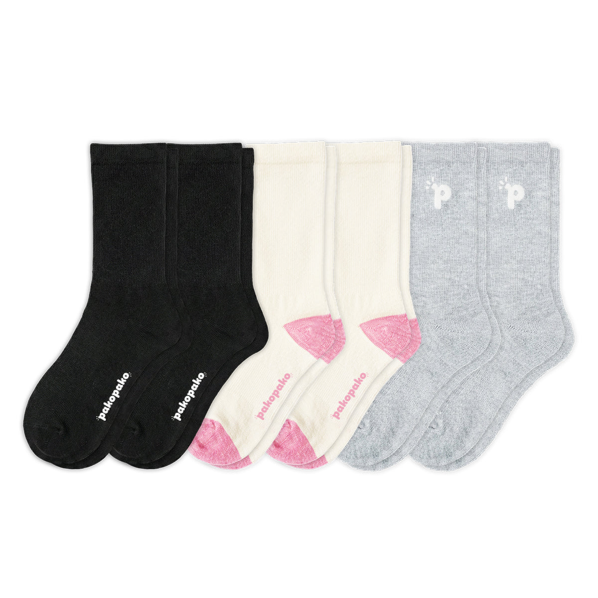 Laden Sie das Bild in den Galerie-Viewer, 6er Pack - pakopako Leichte Alpaka Crew Socken Frauen pakopako