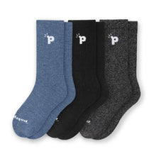 Laden Sie das Bild in den Galerie-Viewer, 3er Pack - pakopako Crew Socken Männer