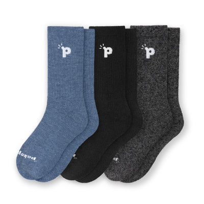Laden Sie das Bild in den Galerie-Viewer, 3er Pack - pakopako Crew Socken Männer - pakopako