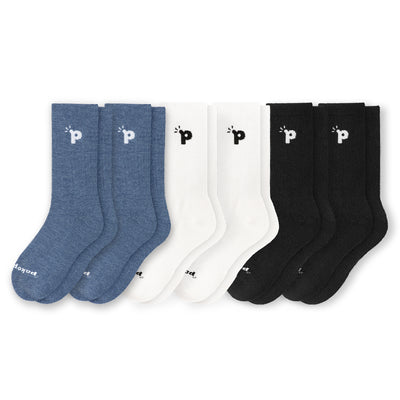 Laden Sie das Bild in den Galerie-Viewer, 6er Pack - pakopako Crew Socken Männer - pakopako