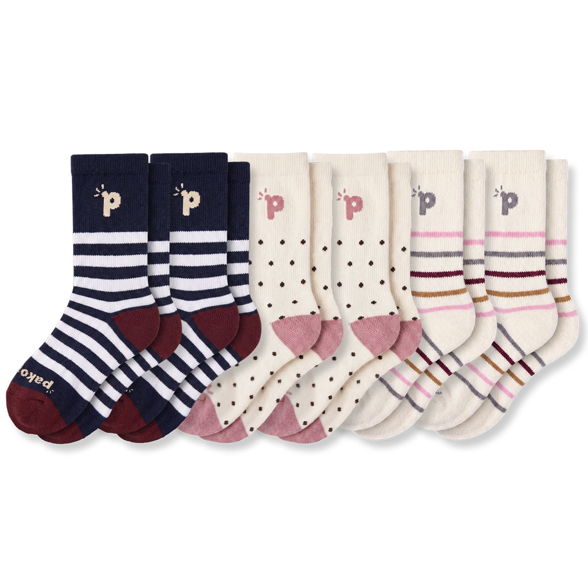 Laden Sie das Bild in den Galerie-Viewer, 6er Pack - pakopako Alpaka Crew Socken Frauen pakopako