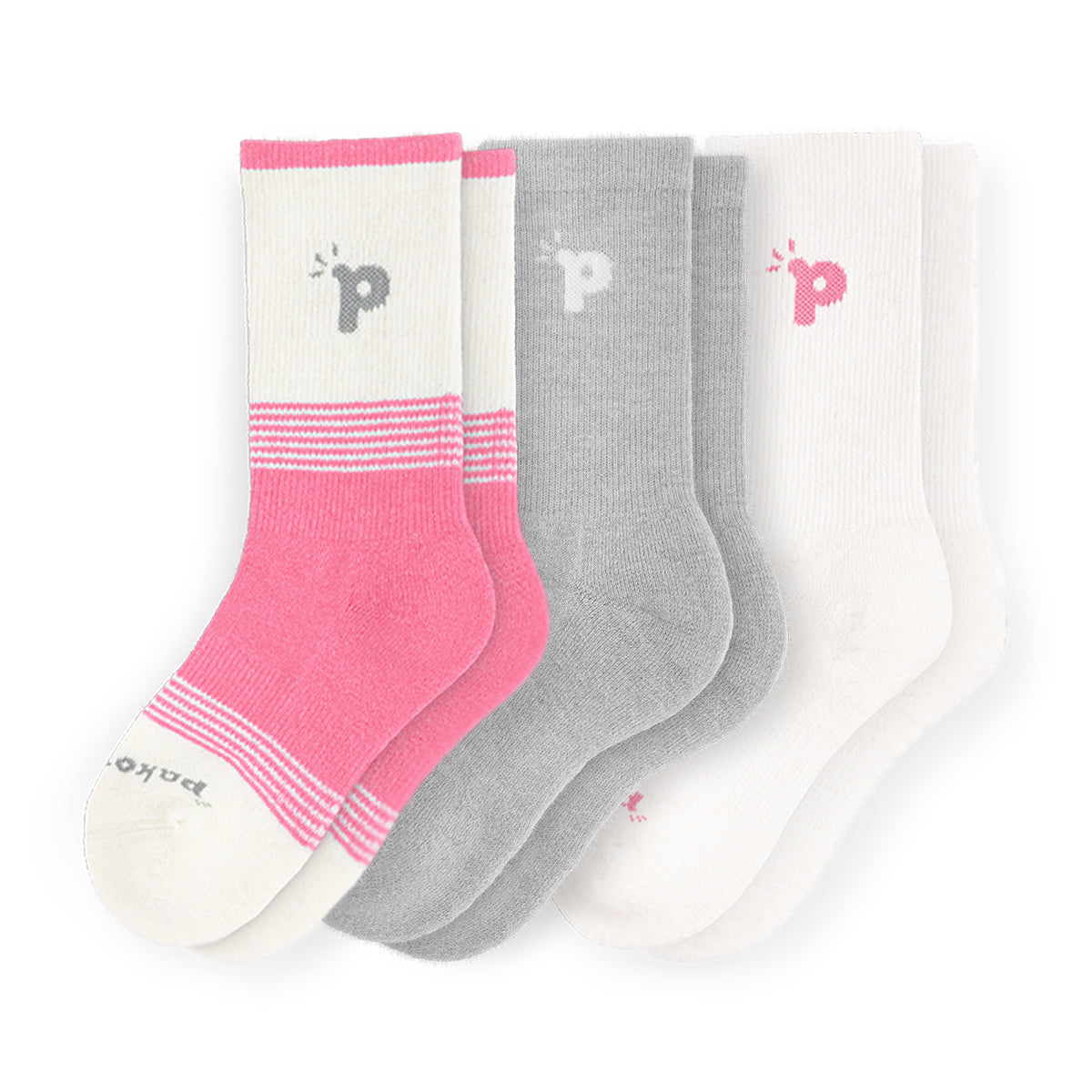 Laden Sie das Bild in den Galerie-Viewer, 3er Pack - pakopako Crew Socken Frauen - pakopako