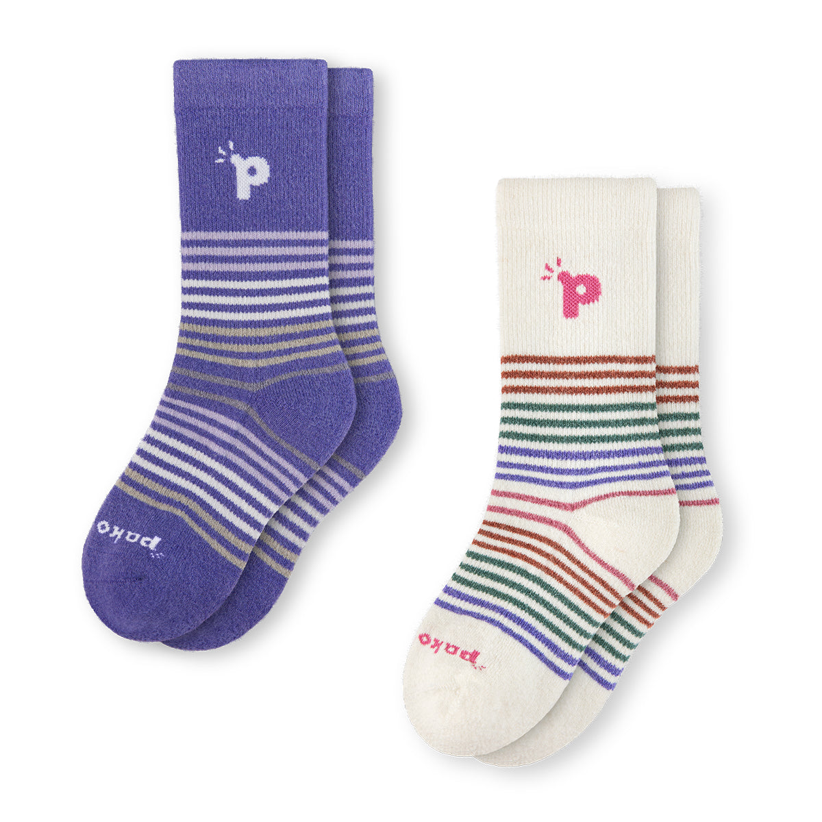 Laden Sie das Bild in den Galerie-Viewer, 2er Pack - pakopako Crew Socken Frauen