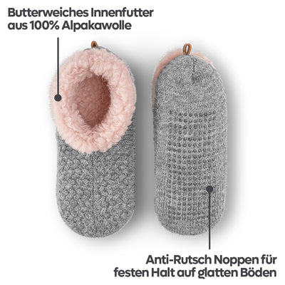 Laden Sie das Bild in den Galerie-Viewer, pakopako Alpaka Hausschuhe Gripper-Slipper™ - pakopako