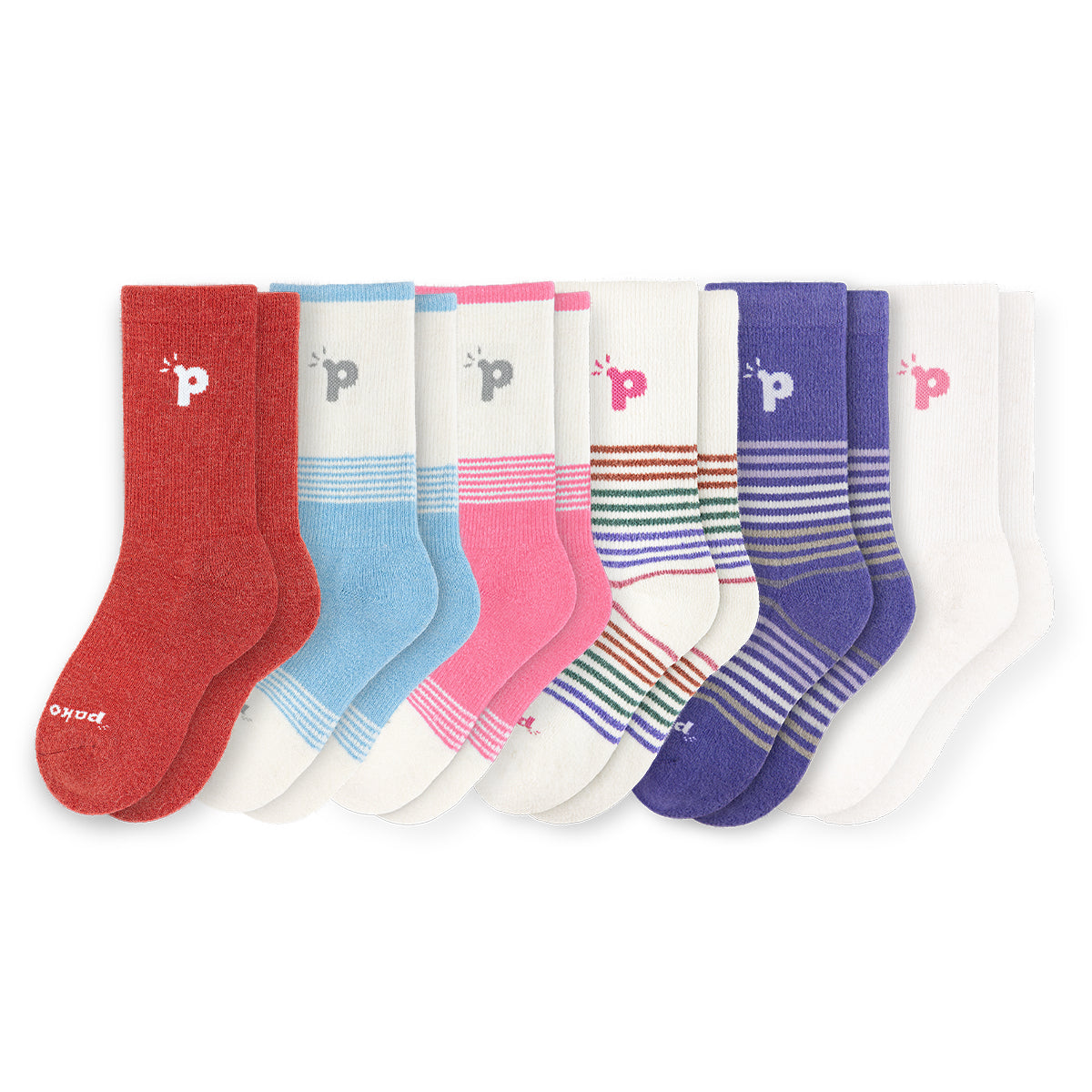 Laden Sie das Bild in den Galerie-Viewer, 6er Pack - pakopako Crew Socken Frauen
