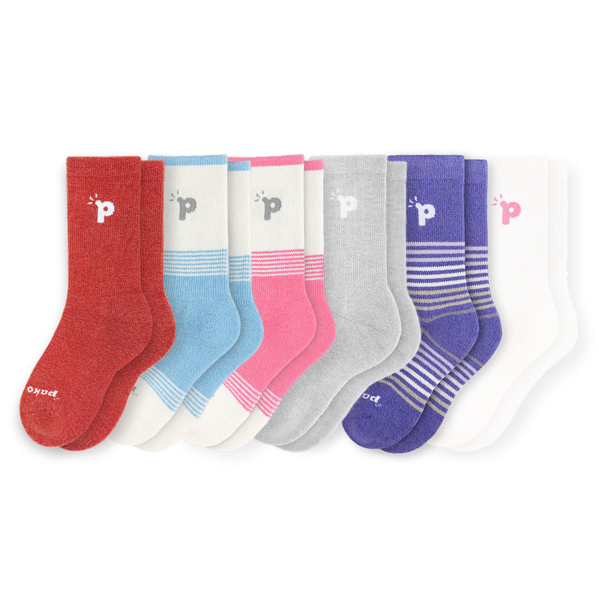 Laden Sie das Bild in den Galerie-Viewer, 6er Pack - pakopako Crew Socken Frauen