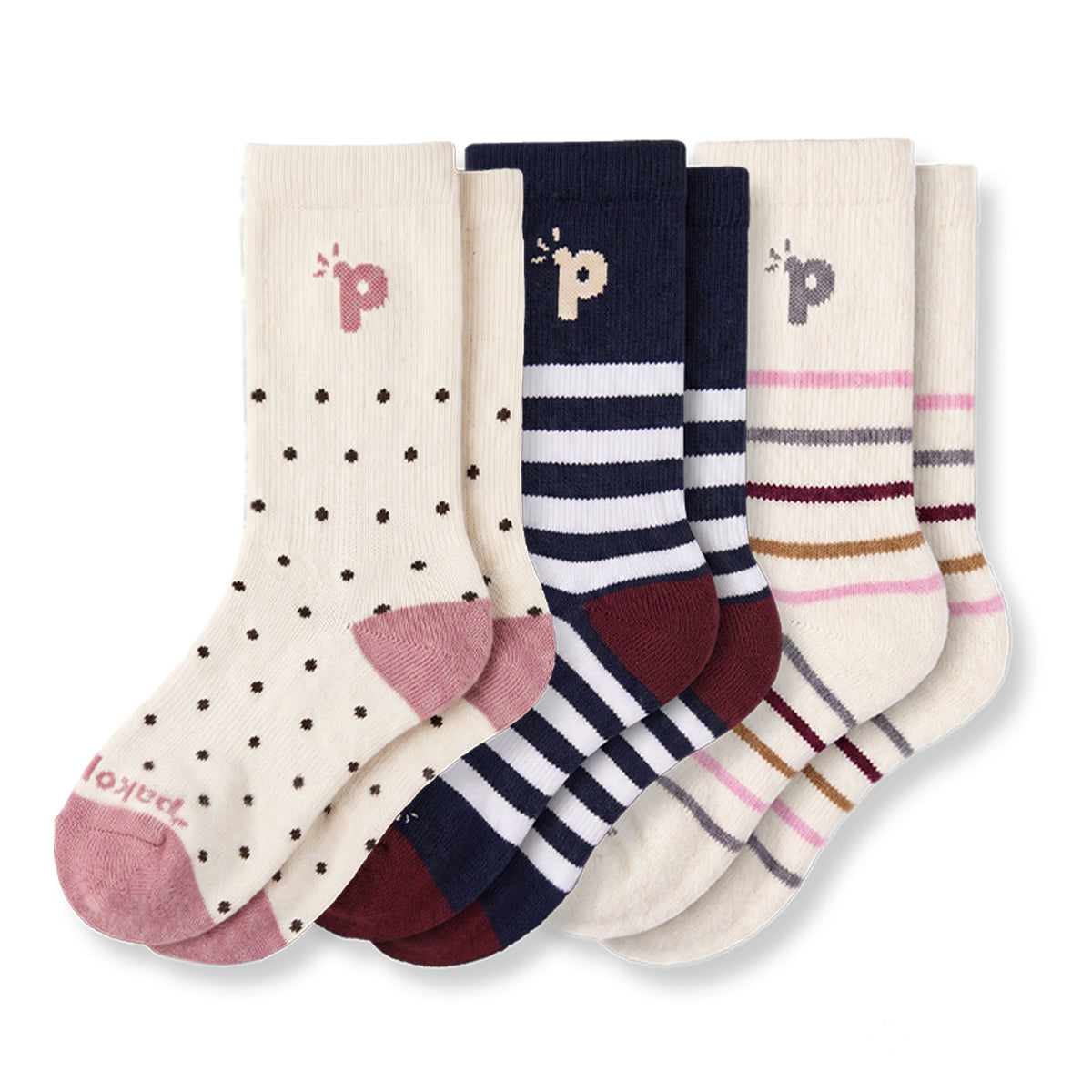Laden Sie das Bild in den Galerie-Viewer, 3er Pack - pakopako Alpaka Crew Socken Frauen pakopako