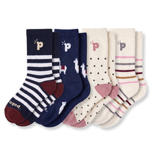Laden Sie das Bild in den Galerie-Viewer, 4er Pack - pakopako Alpaka Crew Socken Frauen pakopako
