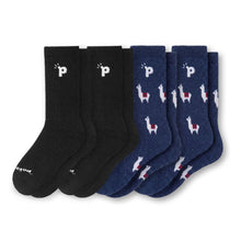 Laden Sie das Bild in den Galerie-Viewer, 4er Pack - pakopako Alpaka Crew Socken Männer pakopako