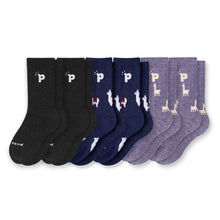Laden Sie das Bild in den Galerie-Viewer, 6er Pack - pakopako Alpaka Crew Socken Frauen pakopako