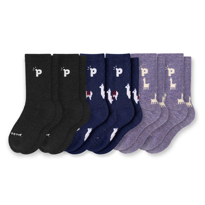Laden Sie das Bild in den Galerie-Viewer, 6er Pack - pakopako Alpaka Crew Socken Frauen pakopako