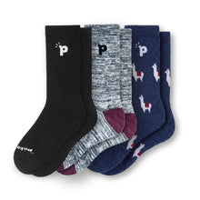 Laden Sie das Bild in den Galerie-Viewer, 3er Pack - pakopako Alpaka Crew Socken Männer pakopako