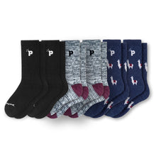 Laden Sie das Bild in den Galerie-Viewer, 6er Pack - pakopako Alpaka Crew Socken Männer pakopako