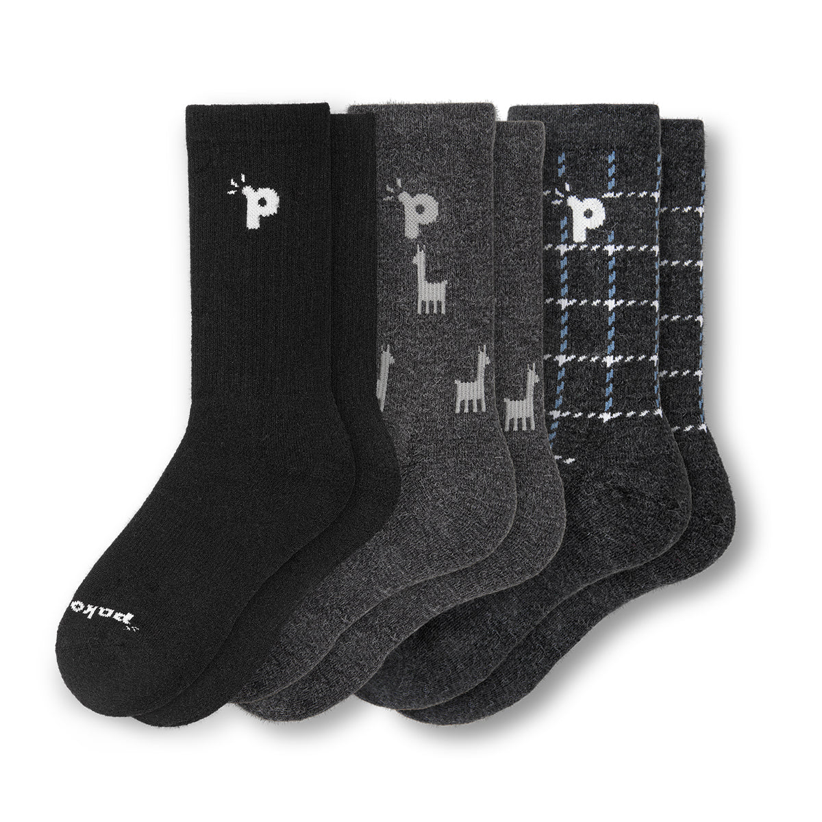 Laden Sie das Bild in den Galerie-Viewer, 3er Pack - pakopako Crew Socken Männer