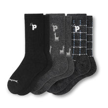 Laden Sie das Bild in den Galerie-Viewer, 3er Pack - pakopako Crew Socken Männer