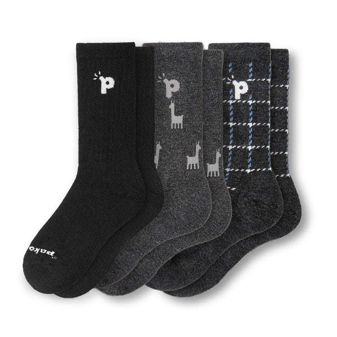 3er Pack - pakopako Crew Socken Männer