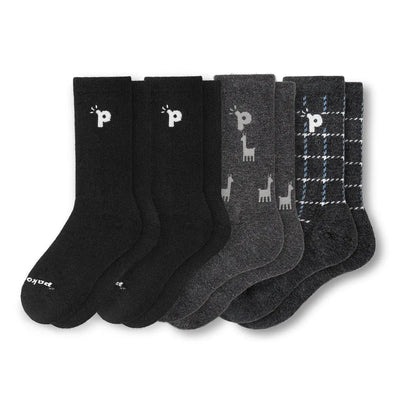 Laden Sie das Bild in den Galerie-Viewer, 4er Pack - pakopako Crew Socken Männer - pakopako