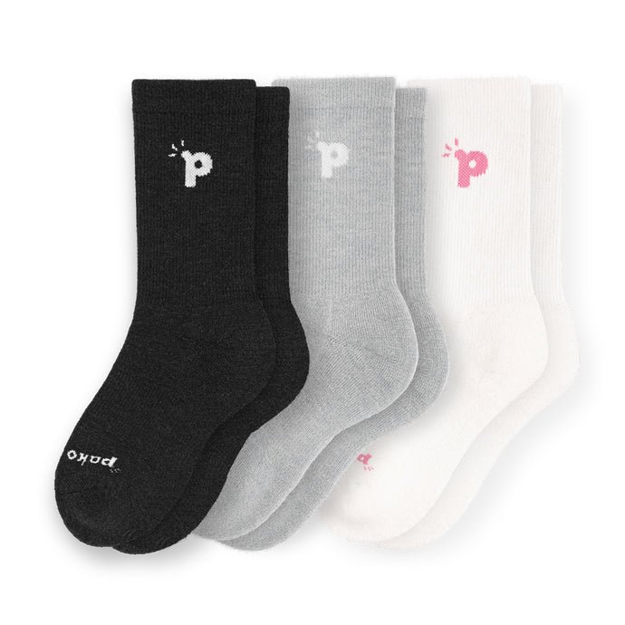 3er Pack - pakopako Crew Socken Frauen