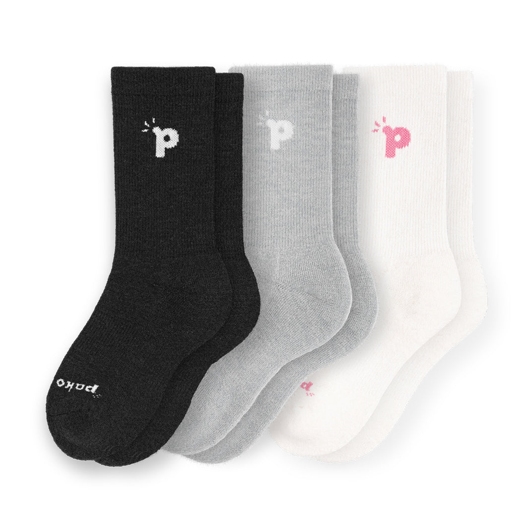 3er Pack - pakopako Crew Socken Frauen