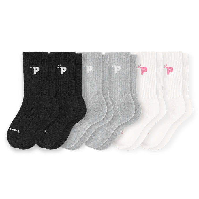 6er Pack - pakopako Crew Socken Frauen