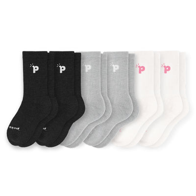 Laden Sie das Bild in den Galerie-Viewer, 6er Pack - pakopako Crew Socken Frauen - pakopako