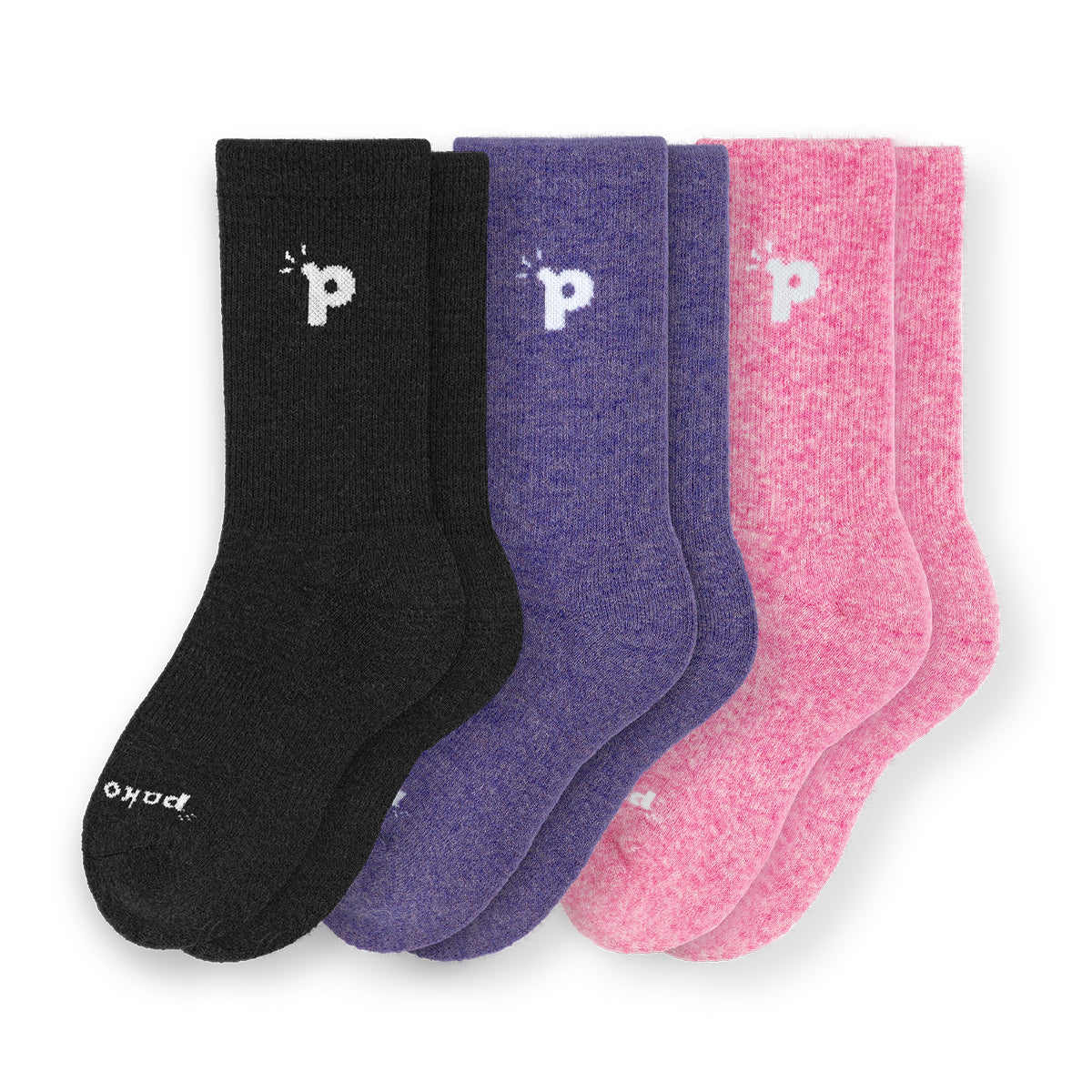 Laden Sie das Bild in den Galerie-Viewer, 3er Pack - pakopako Crew Socken Frauen