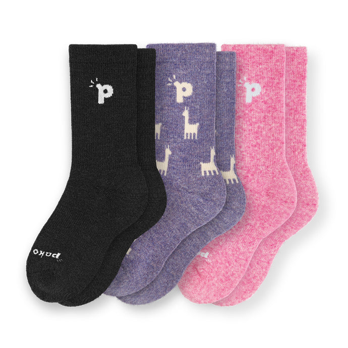 3er Pack - pakopako Crew Socken Frauen