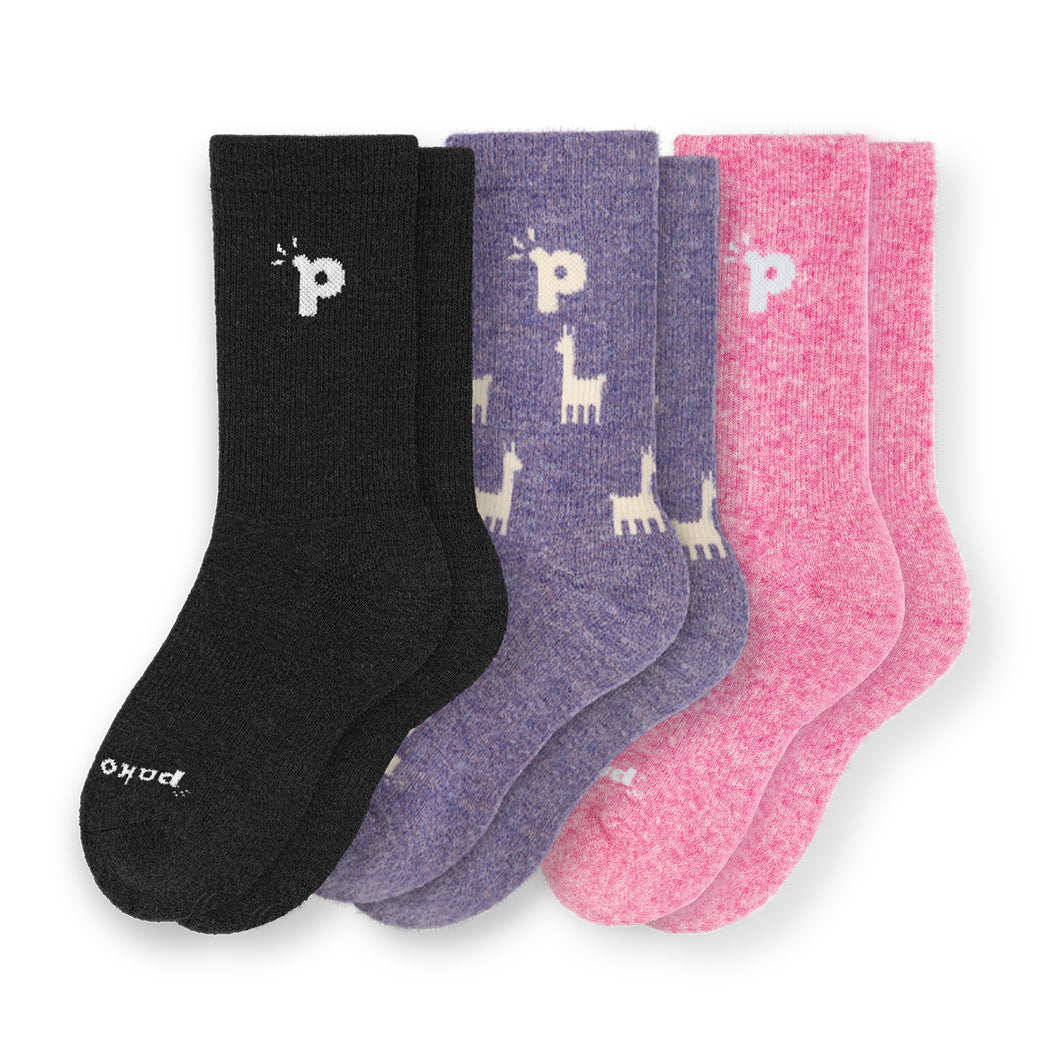 3er Pack - pakopako Crew Socken Frauen