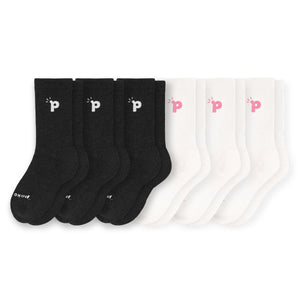 6er Pack - pakopako Crew Socken Frauen