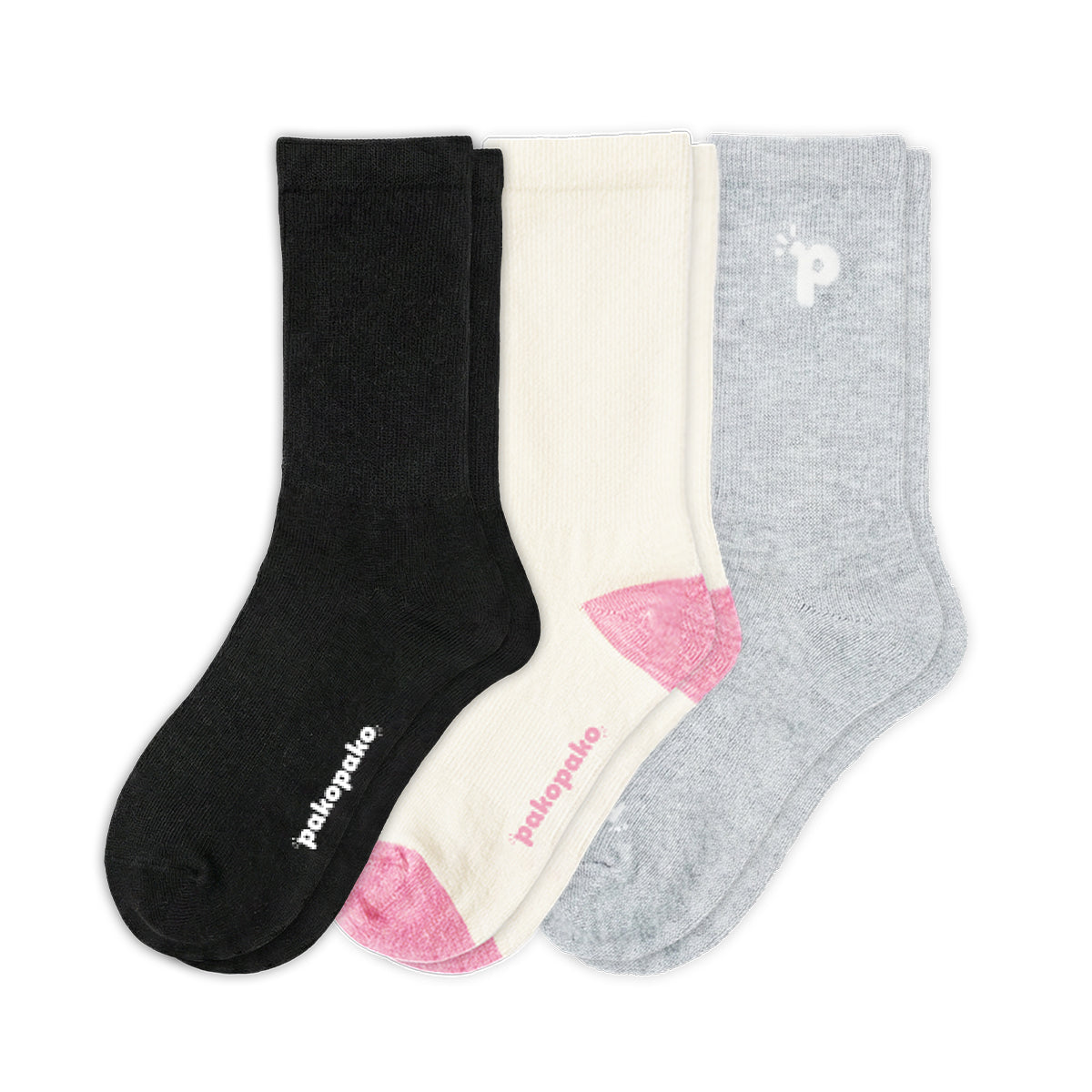 Laden Sie das Bild in den Galerie-Viewer, 3er Pack - pakopako Leichte Alpaka Crew Socken Frauen pakopako