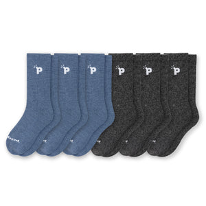 6er Pack - pakopako Crew Socken Männer