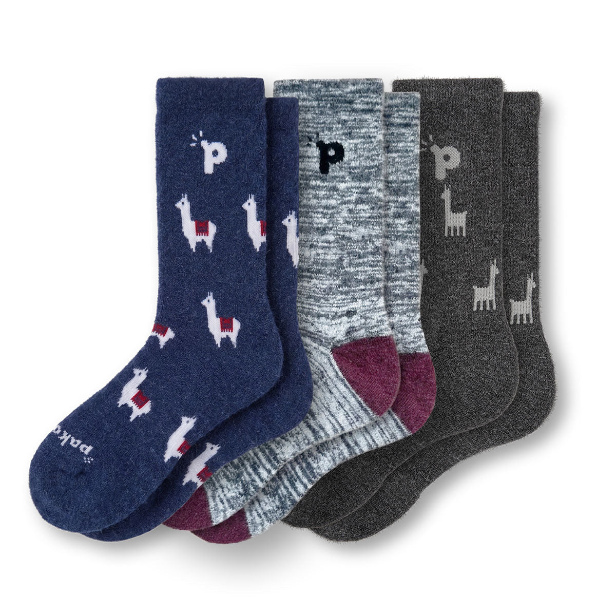 Laden Sie das Bild in den Galerie-Viewer, 3er Pack - pakopako Alpaka Crew Socken Männer pakopako