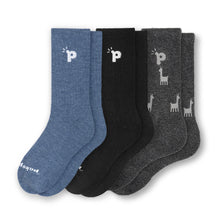 Laden Sie das Bild in den Galerie-Viewer, 3er Pack - pakopako Crew Socken Männer