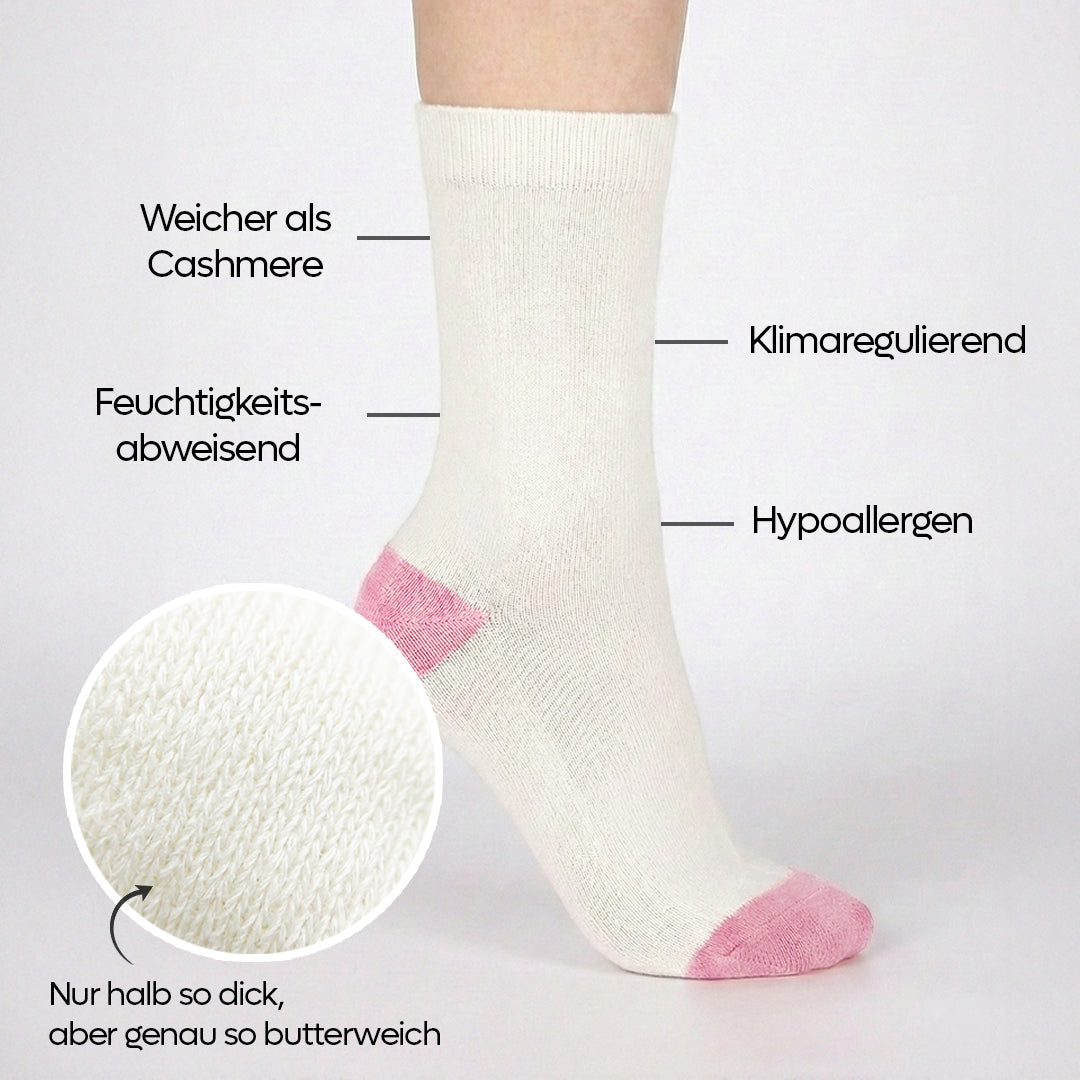 Laden Sie das Bild in den Galerie-Viewer, 2er Pack - pakopako Leichte Alpaka Crew Socken Frauen pakopako