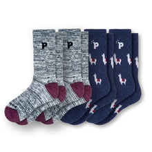 Laden Sie das Bild in den Galerie-Viewer, 4er Pack - pakopako Alpaka Crew Socken Männer pakopako