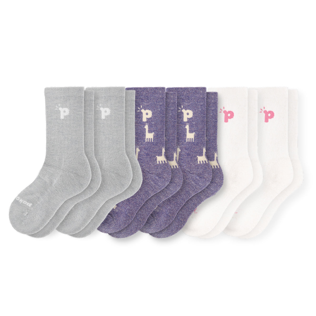 Laden Sie das Bild in den Galerie-Viewer, 6er Pack - pakopako Crew Socken Frauen - pakopako