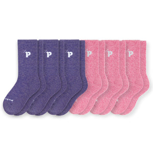 6er Pack - pakopako Crew Socken Frauen