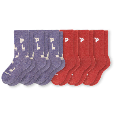 Laden Sie das Bild in den Galerie-Viewer, 6er Pack - pakopako Crew Socken Frauen - pakopako