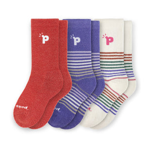 3er Pack - pakopako Crew Socken Frauen