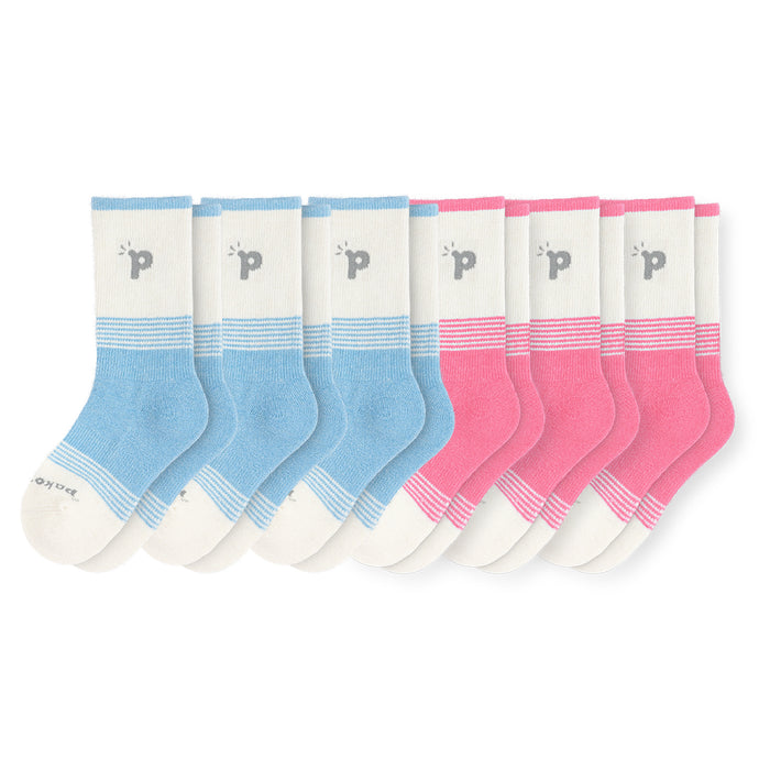 6er Pack - pakopako Crew Socken Frauen