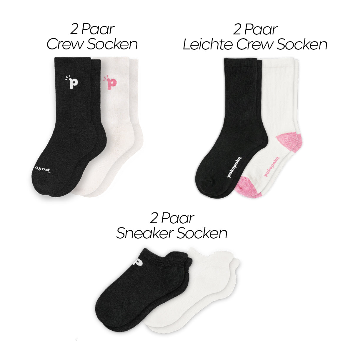 Laden Sie das Bild in den Galerie-Viewer, 6er Starter Set - pakopako Alpakasocken Frauen pakopako