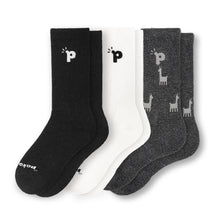 Laden Sie das Bild in den Galerie-Viewer, 3er Pack - pakopako Crew Socken Männer