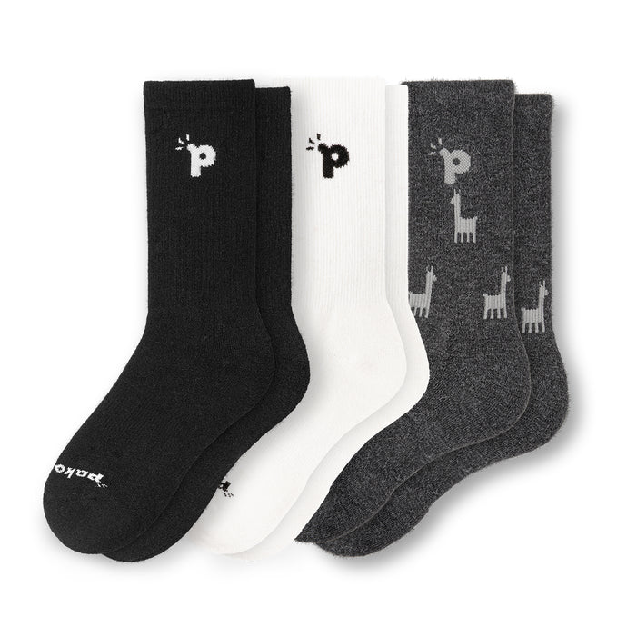 3er Pack - pakopako Crew Socken Männer
