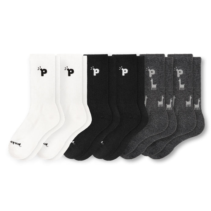 6er Pack - pakopako Crew Socken Männer