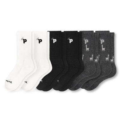 Laden Sie das Bild in den Galerie-Viewer, 6er Pack - pakopako Crew Socken Männer - pakopako