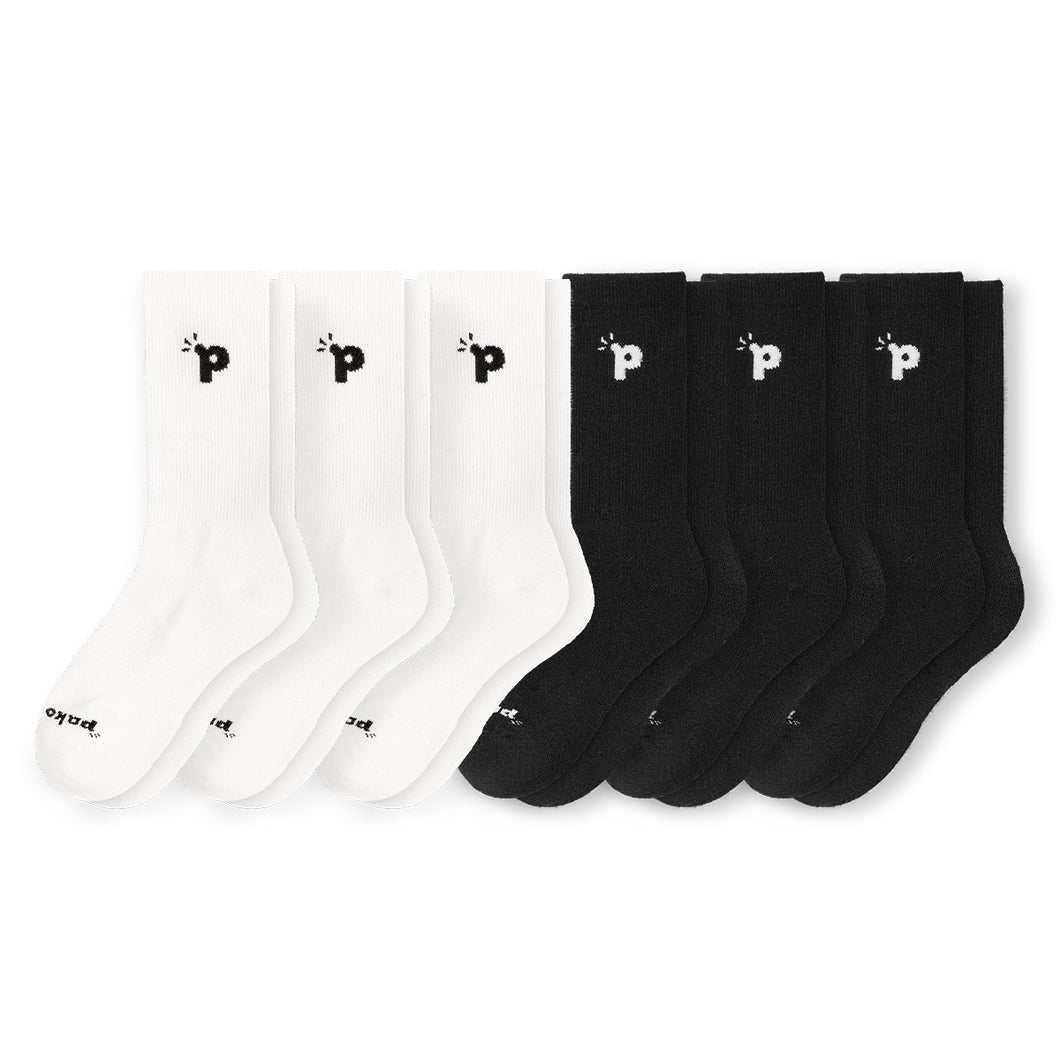 6er Pack - pakopako Crew Socken Männer